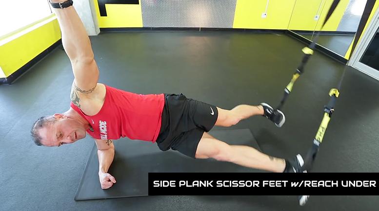 trx ab workouts side plank scissor reach under