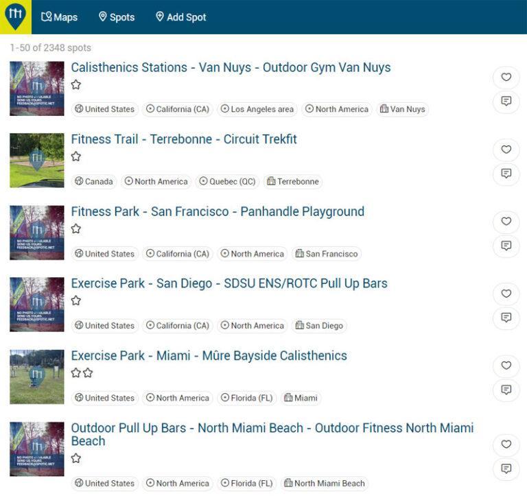 Outdoor fitness parks near me